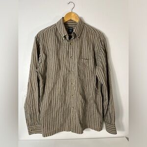 KUHL Striped Button Up Long Sleeve Shirt Mens Large